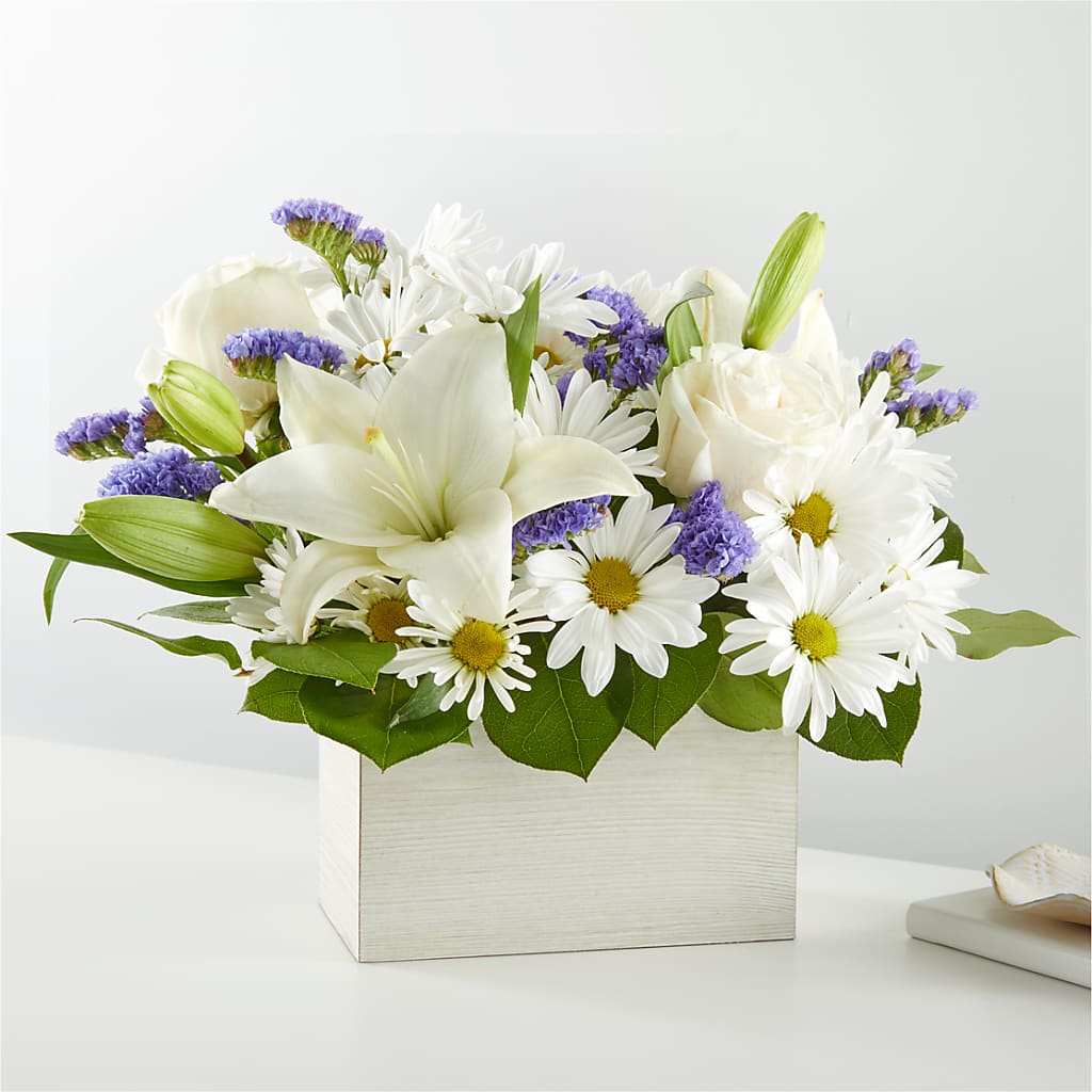 Beyond Blue Box Bouquet – KRISTINA'S BASKETS AND BOUQUETS, Smithfield NC