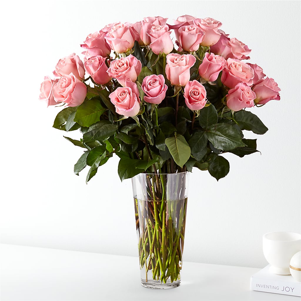 Long Stem Pink Rose Bouquet – KRISTINA'S BASKETS AND BOUQUETS, Smithfield NC