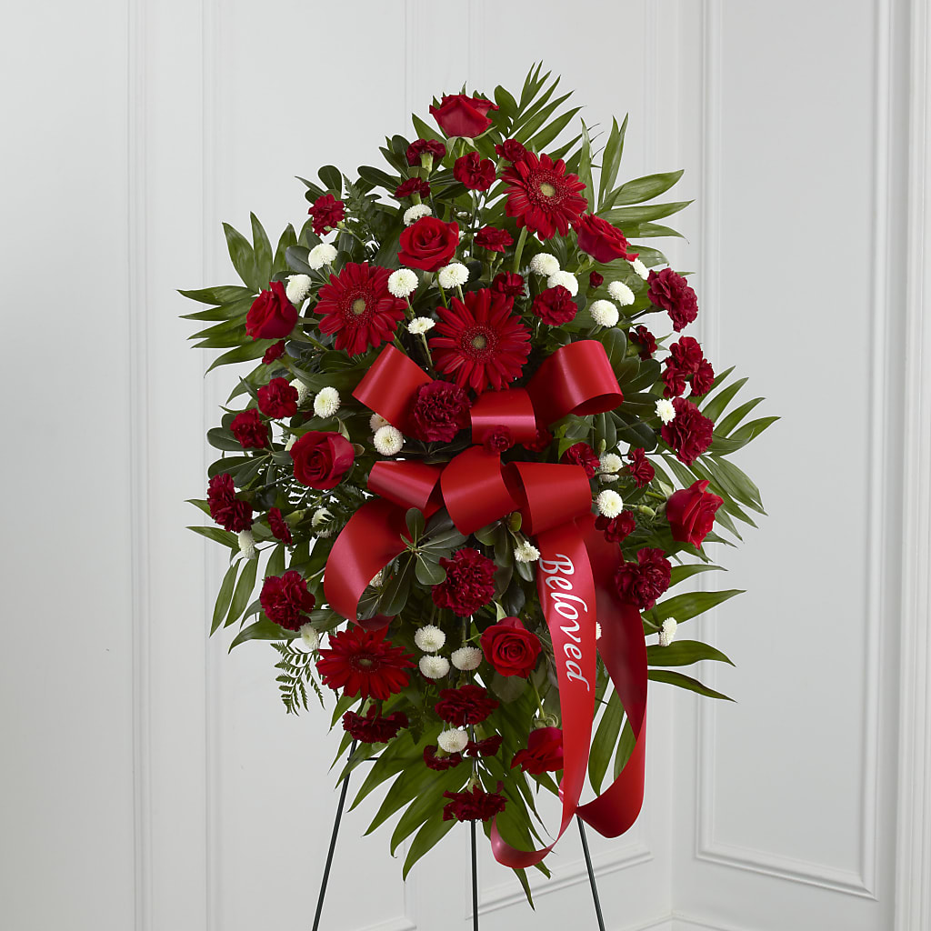 Treasured Memories Standing Spray – KRISTINA'S BASKETS AND BOUQUETS, Smithfield NC