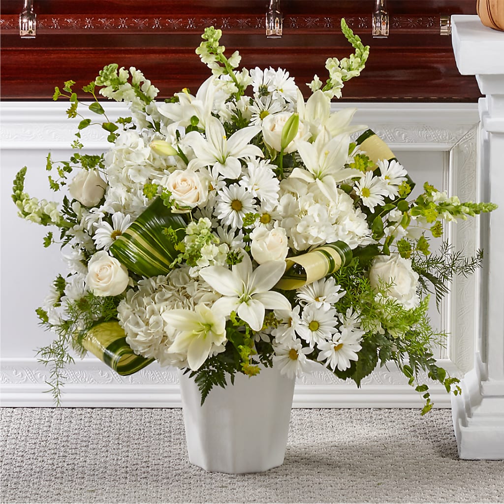 Thoughts of Tranquility Floor Basket – KRISTINA'S BASKETS AND BOUQUETS, Smithfield NC