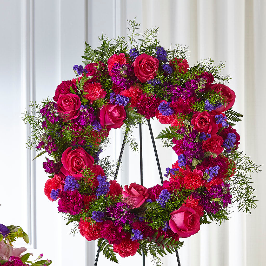 Calming Colors Wreath – KRISTINA'S BASKETS AND BOUQUETS, Smithfield NC