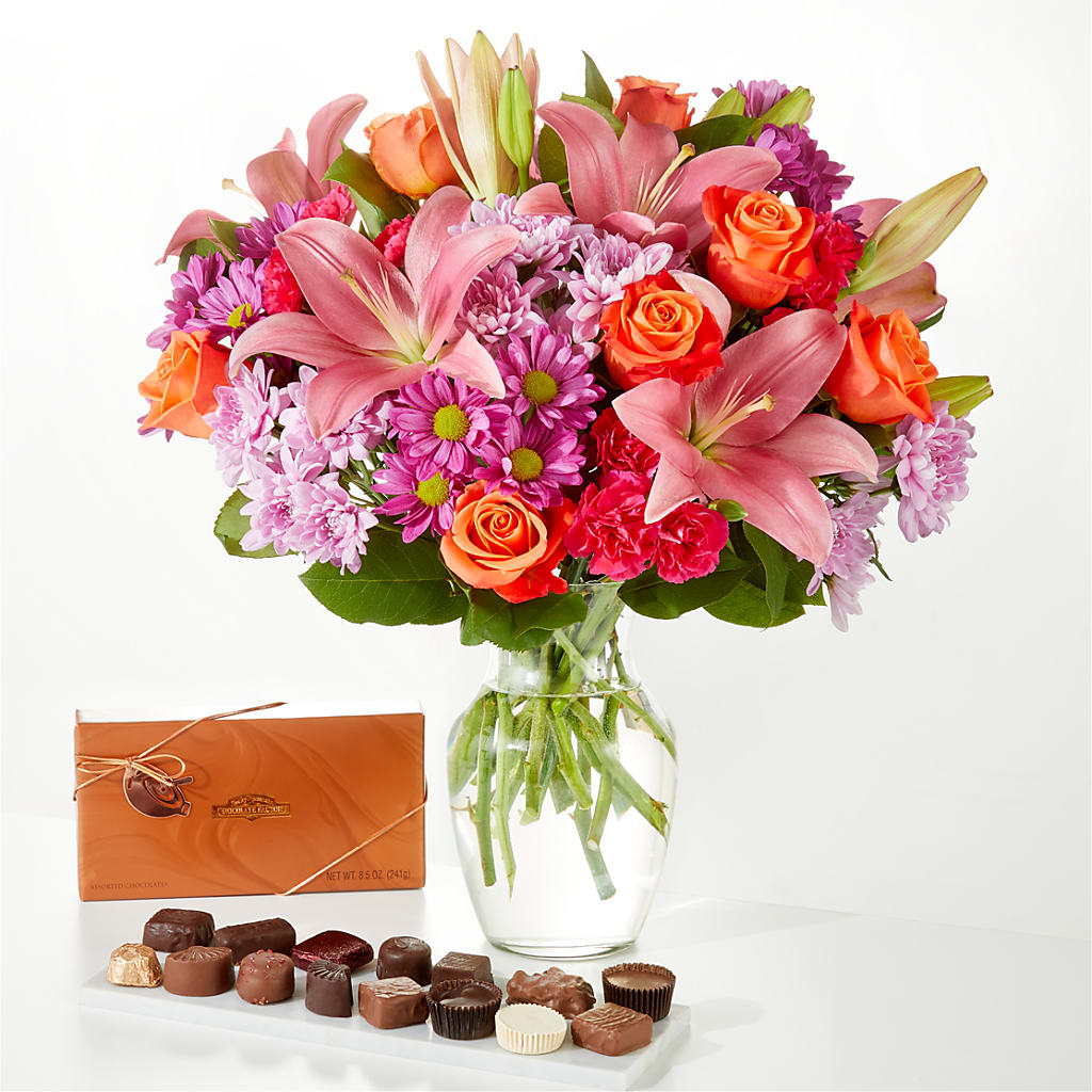 One and Only Bouquet and Chocolate Bundle – KRISTINA'S BASKETS AND BOUQUETS, Smithfield NC