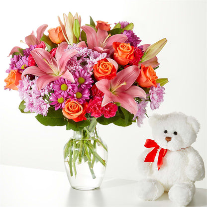 One and Only Bouquet and Bear Bundle – KRISTINA'S BASKETS AND BOUQUETS, Smithfield NC