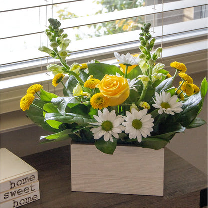 Sun Salutation Box Bouquet – KRISTINA'S BASKETS AND BOUQUETS, Smithfield NC