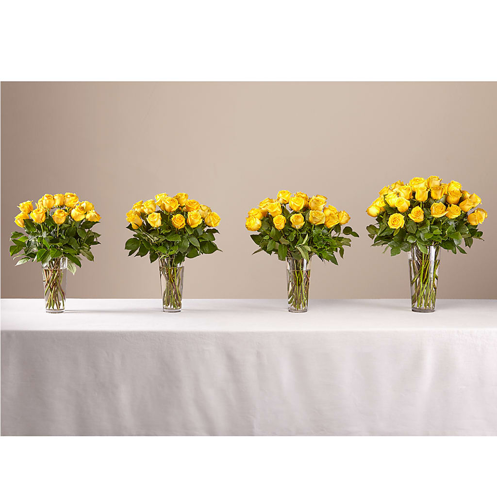 Long Stem Yellow Rose Bouquet – KRISTINA'S BASKETS AND BOUQUETS, Smithfield NC