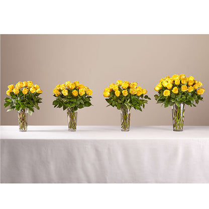 Long Stem Yellow Rose Bouquet – KRISTINA'S BASKETS AND BOUQUETS, Smithfield NC