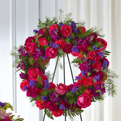 Calming Colors Wreath – KRISTINA'S BASKETS AND BOUQUETS, Smithfield NC