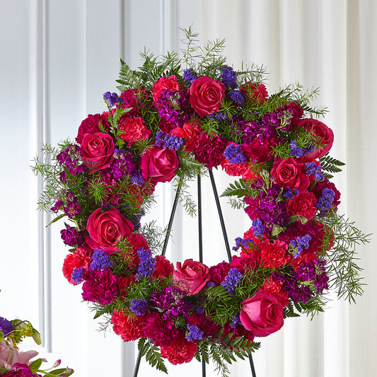 Calming Colors Wreath – KRISTINA'S BASKETS AND BOUQUETS, Smithfield NC