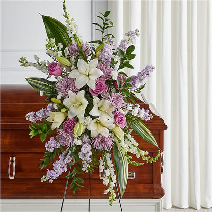 Grateful Hearts Standing Spray – KRISTINA'S BASKETS AND BOUQUETS, Smithfield NC